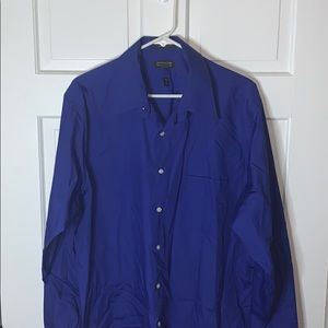 Royal Blue Long Sleeve Button Up Dress Shirt